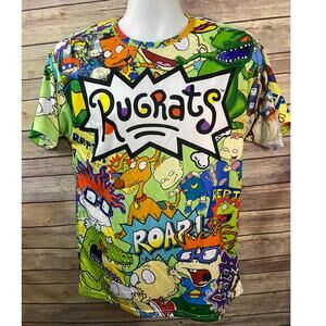 Nickelodeon Rugrats Graphic T-Shirt. Size Small All Over Print, Short Sleeve